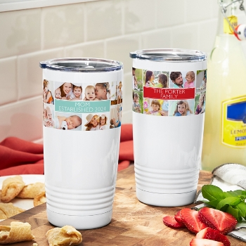 Picture-Perfect Photo Message Tile Insulated Tumbler