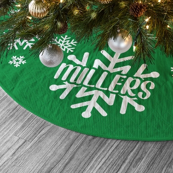 Snowflake Name Quilted Tree Skirt