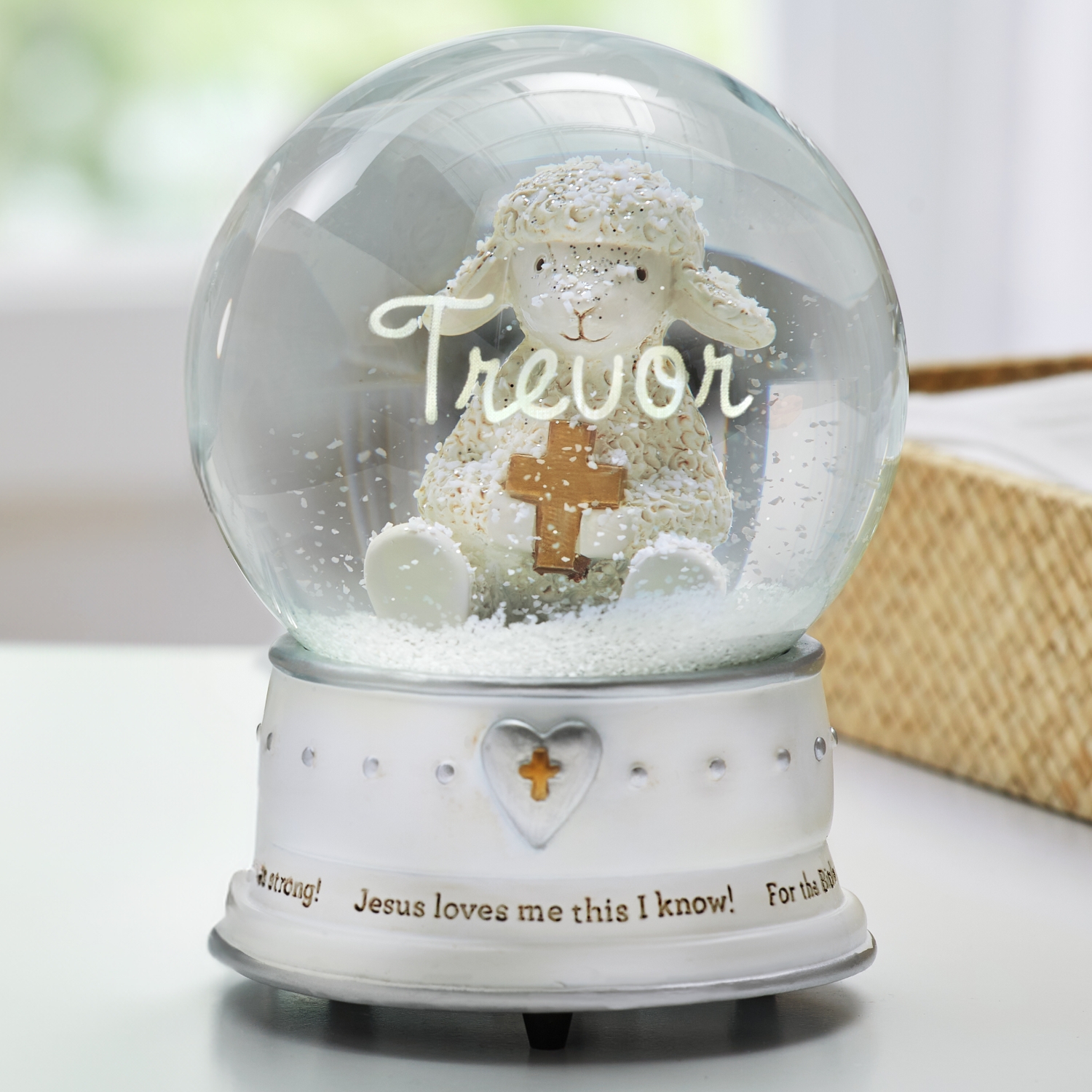 Jesus Loves Me Musical Water Globe