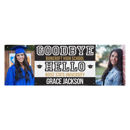 New Beginnings Graduation Photo Banner - 10ft