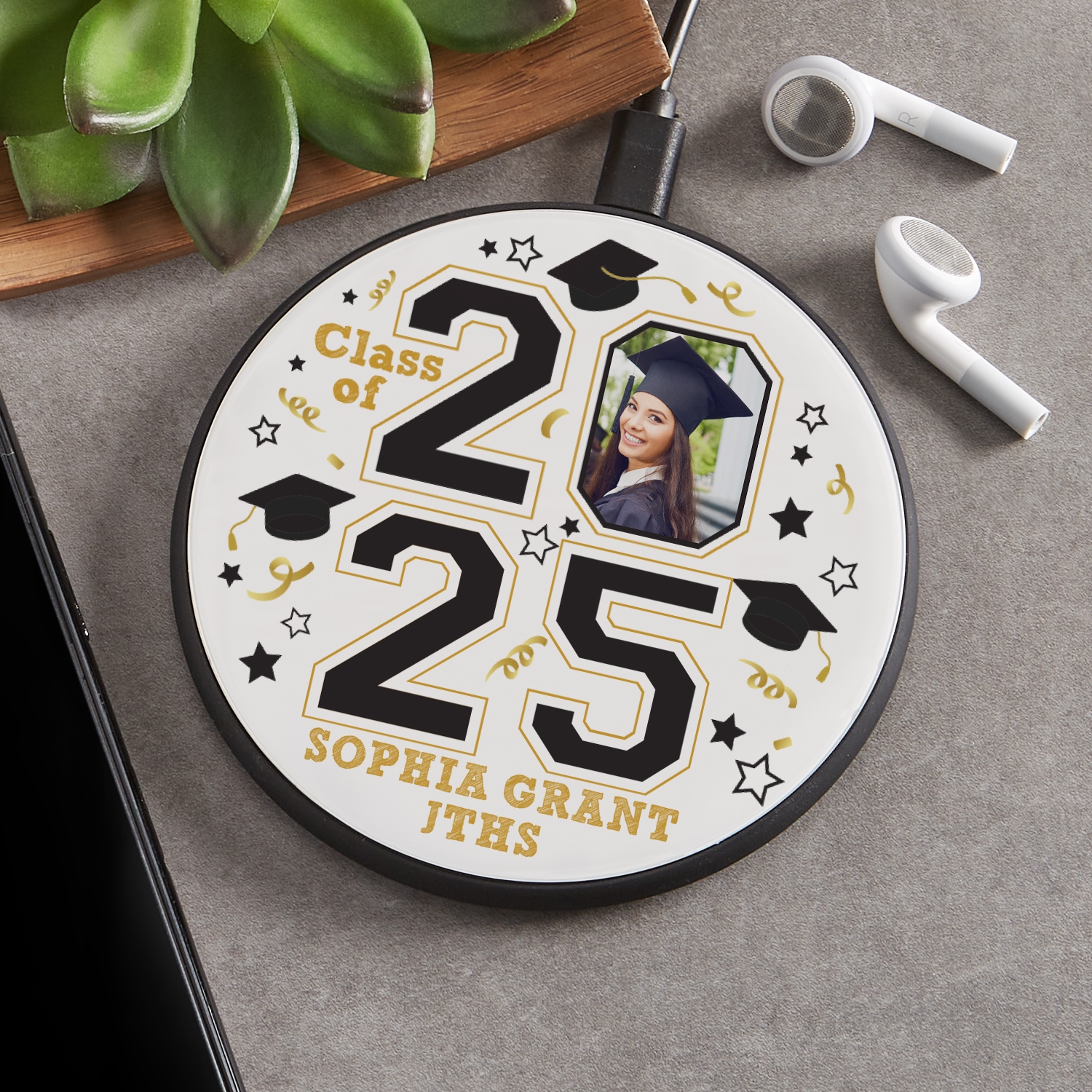 Year Of The Graduate Photo Wireless Charger