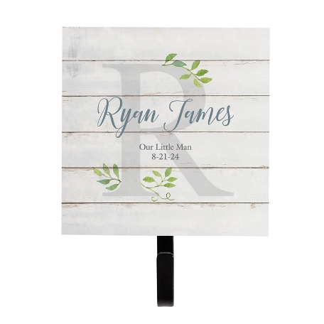 Elegant Baby Name Wall Hook - Leaf