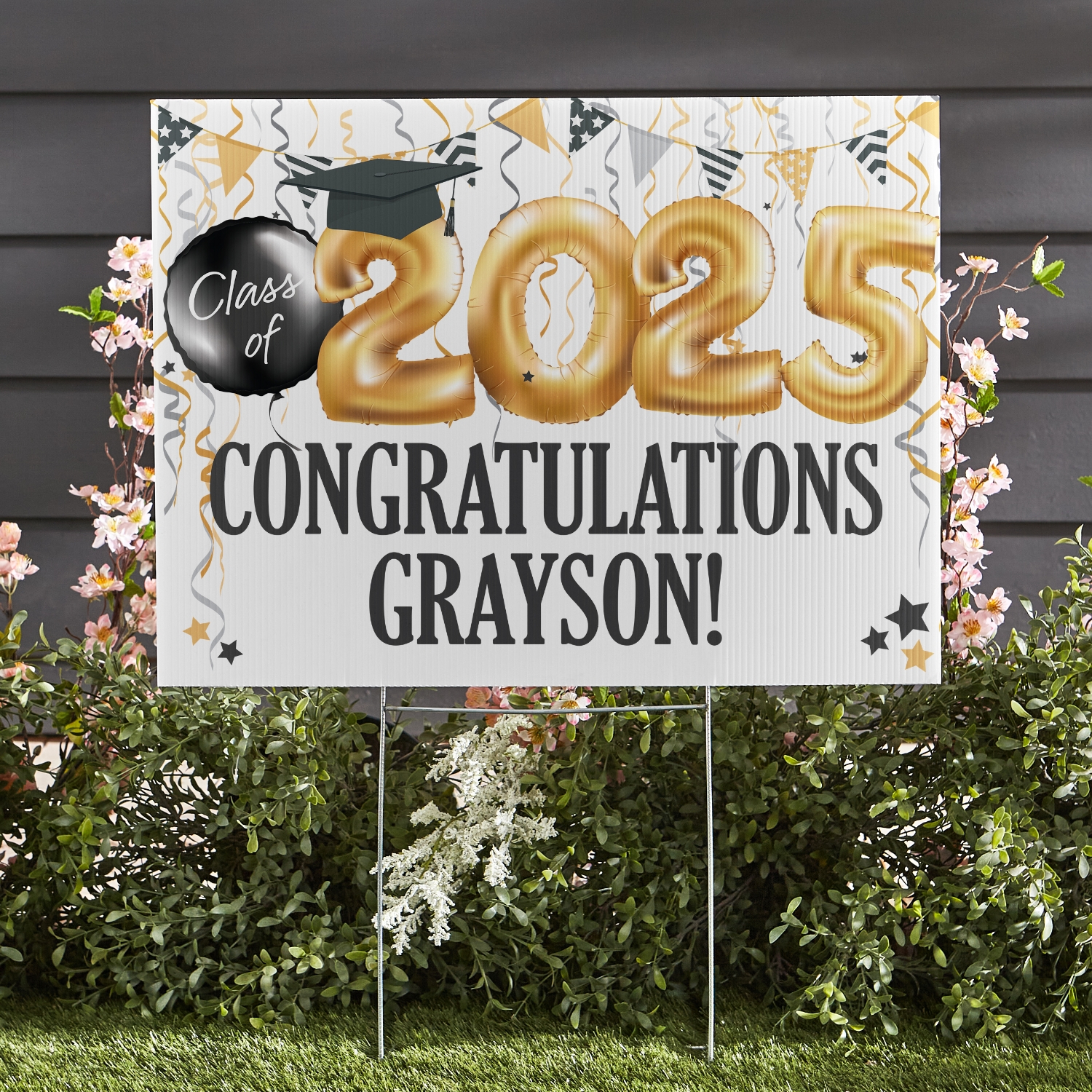 Up and Away Graduation Yard Sign