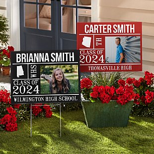 All About The Graduate Photo Yard Sign