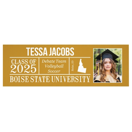 All About The Graduate Photo Canvas - Gold
