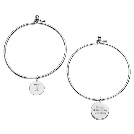 In Your Memory Sentiment Photo Bracelet - Engraved Message + Letter Charm