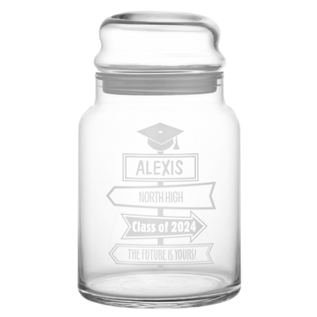 Path To Success Glass Treat Jar w/out Candy