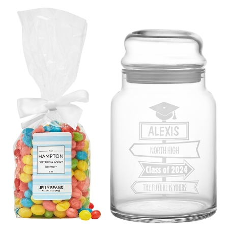 Path To Success Glass Treat Jar with Candy