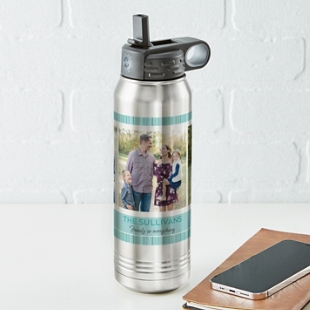 Picture Perfect Pattern Photo Stainless Steel Water Bottle