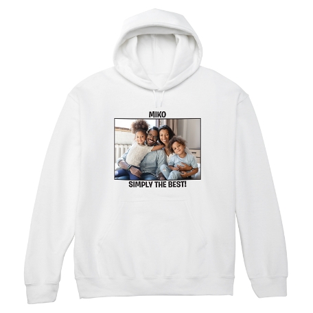 Create Your Own Photo Sweatshirt - Hooded - White - M