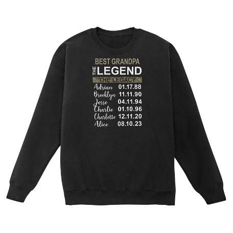 Family Legend Sweatshirt - Crew - Black - S
