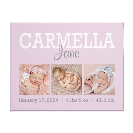 Our Sweet Baby Photo Canvas - 16X20 - Pink - Unframed