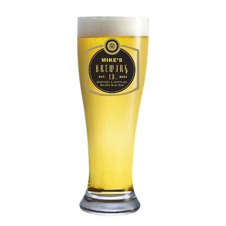 Personalized Barley Beer Pilsner Glass