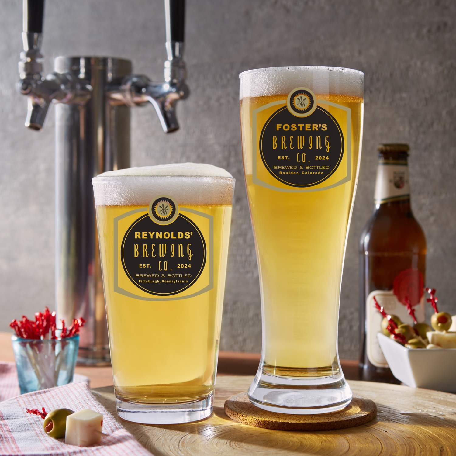 Personalized Barley Beer Glassware