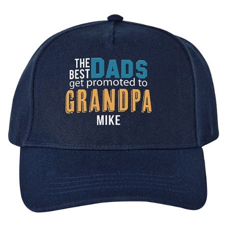 The Best Dads Get Promoted Cap - Navy