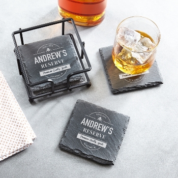 Distillery Name Slate Coasters