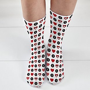 Betty Boop™ Hearts and Dots All Over Print Socks