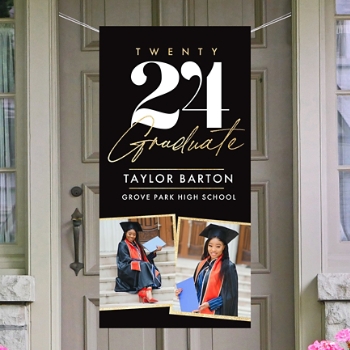 Modern Scholar Graduation Photo Banner