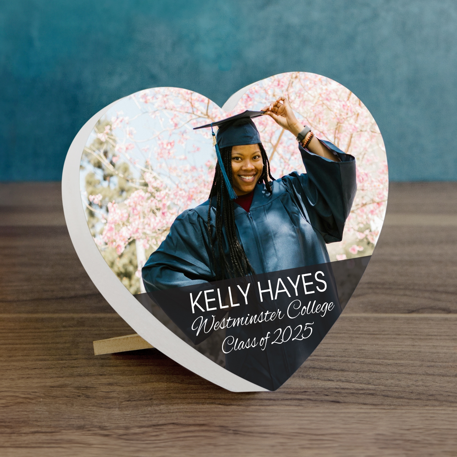 Picture-Perfect Graduation Wood Heart