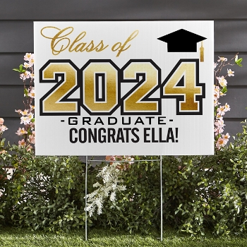 Classic Pomp Graduation Yard Sign