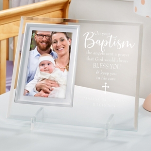 On Your Baptism Glass Frame