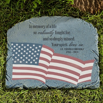 Our Valiant Hero Memorial Garden Stone