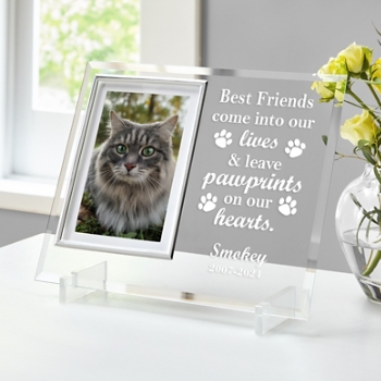 Pawprints in Heaven Glass Frame