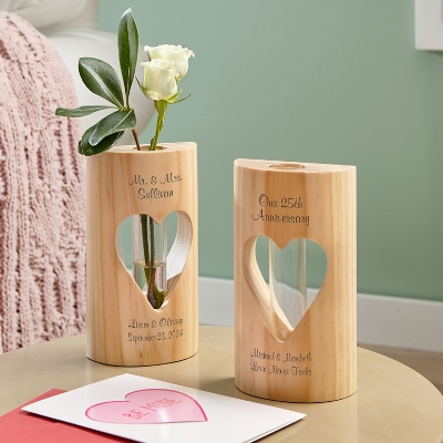 Love's Embrace Personalized Bud Vase