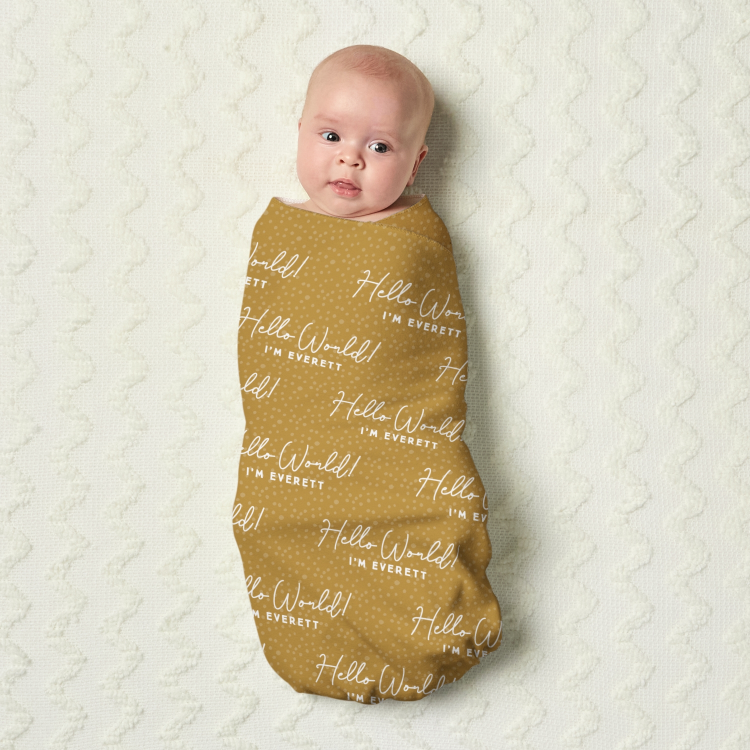 Hello World! Baby Swaddle Blanket