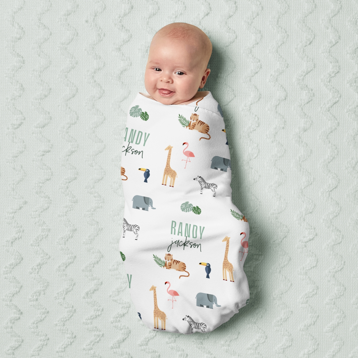 Jungle Friends Baby Swaddle Blanket