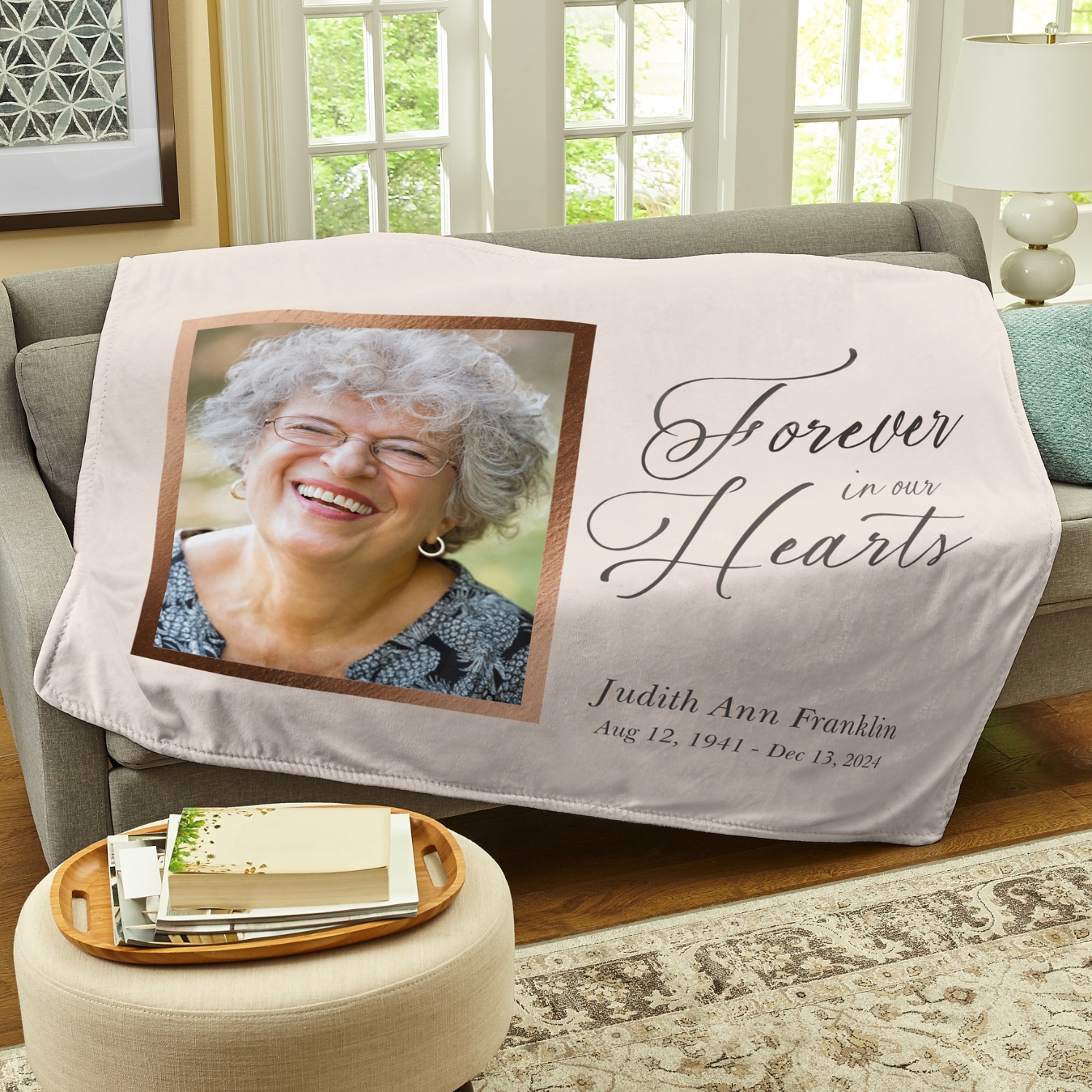 Forever In Our Hearts Photo Plush Blanket