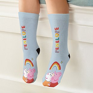 Peppa Pig Blue Rainbow Socks
