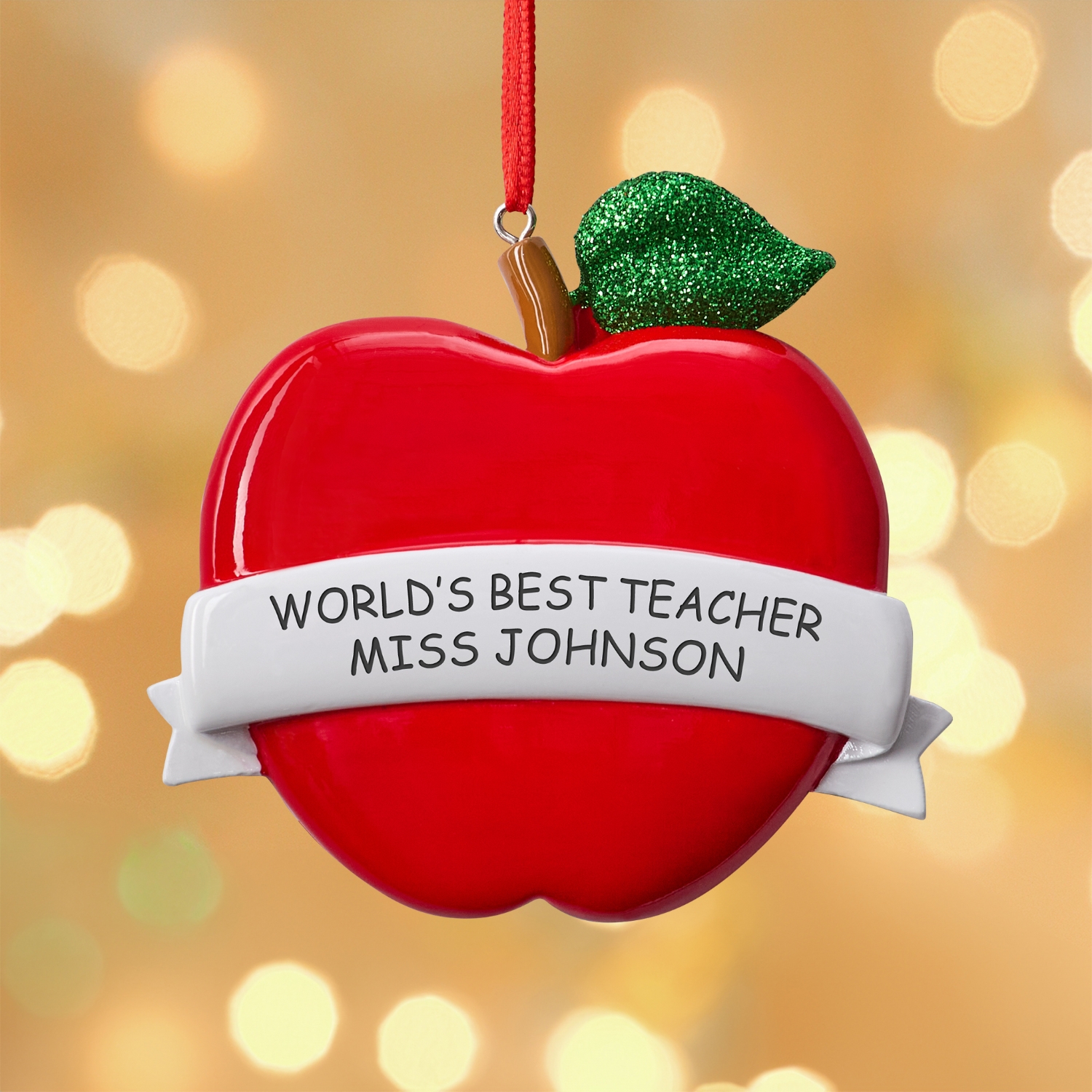 Apple for Teacher Ornament