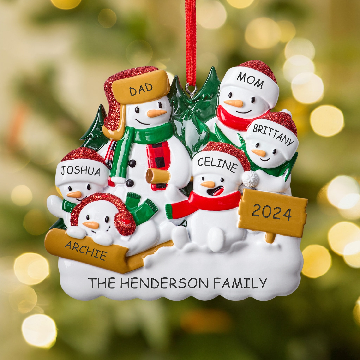 Christmas Tree Farm Family Ornament