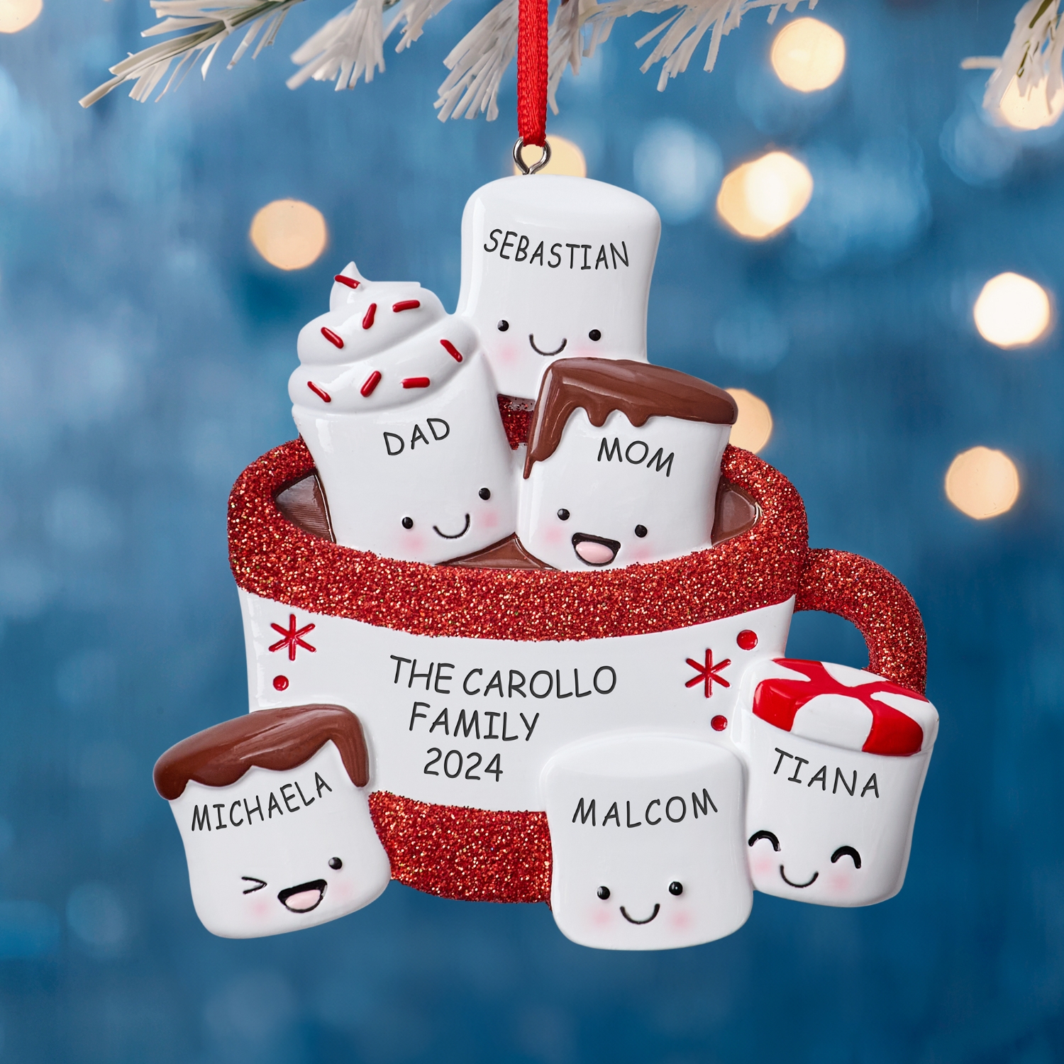 Hot Cocoa Family Ornament