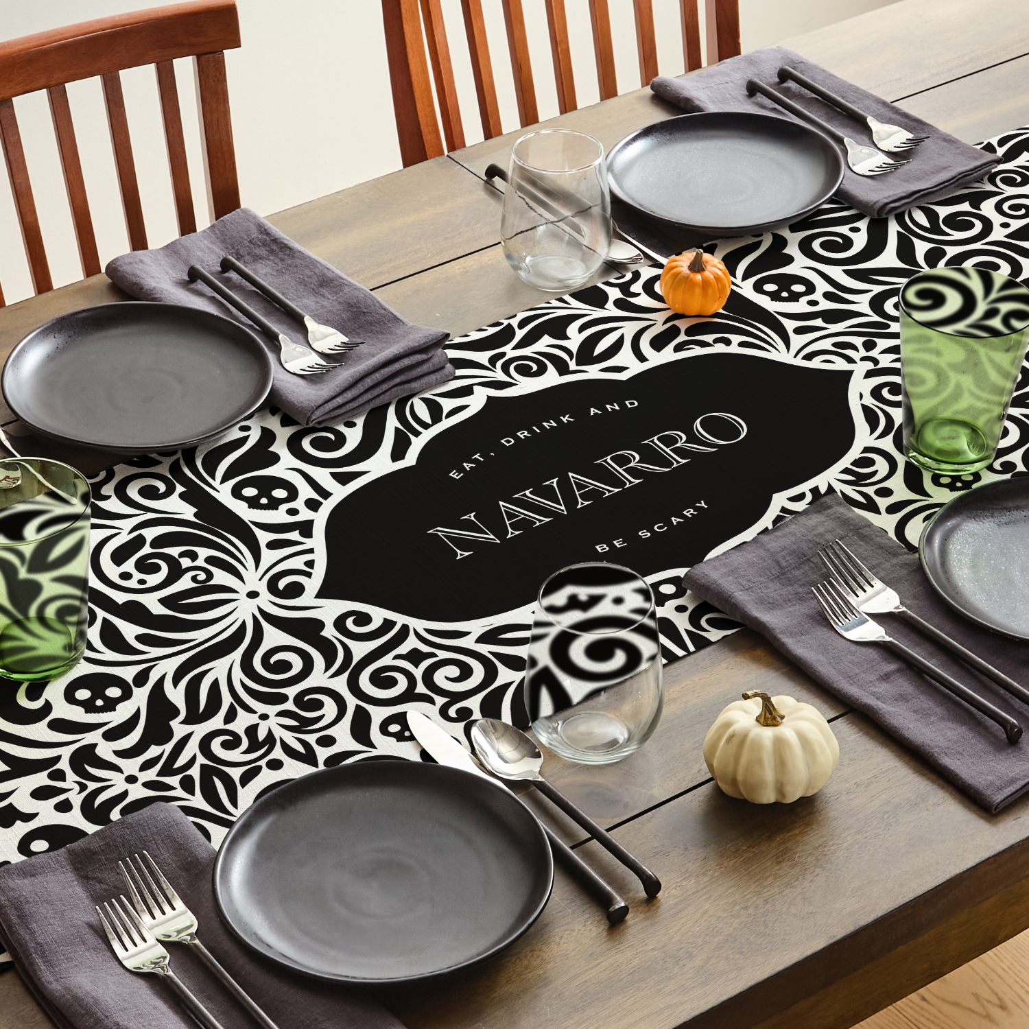 Halloween Print Table Runner