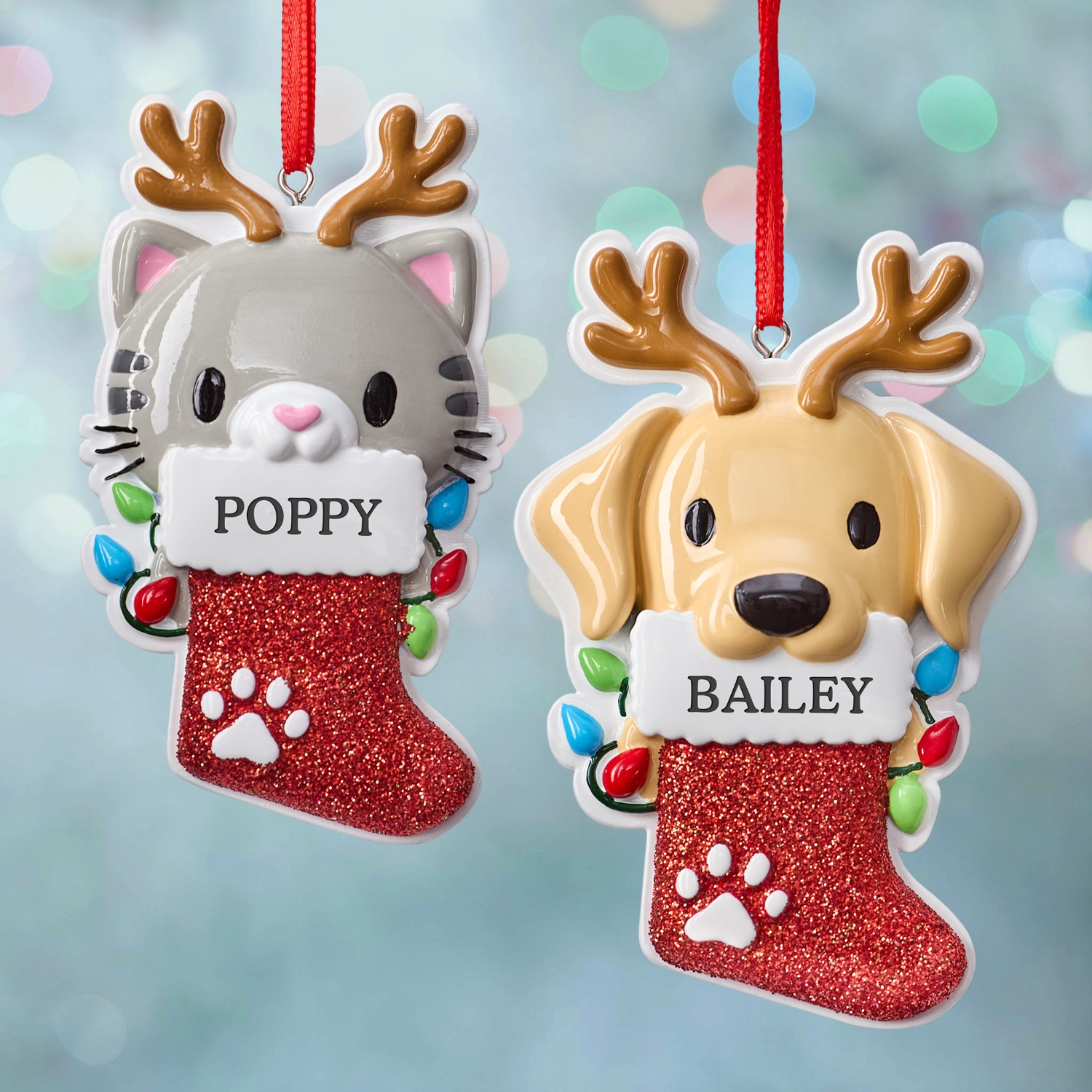 Pet in Stocking Ornament