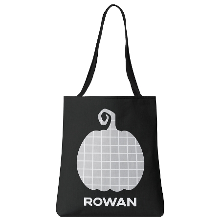 Preppy Print Pumpkin Tote Bag - Gray Check