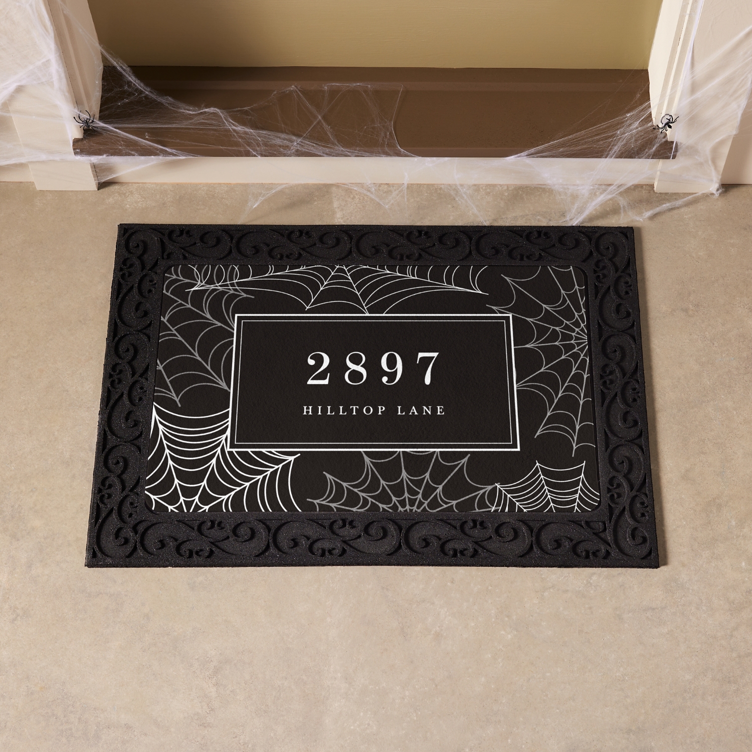 Spiderweb Address Doormat