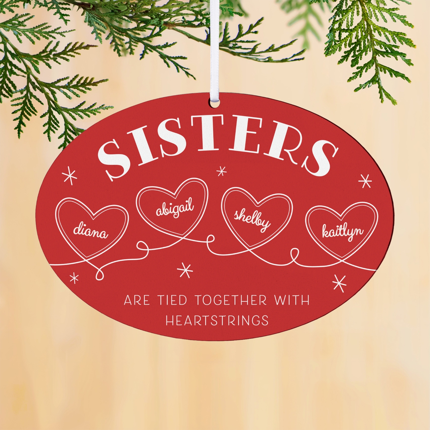 Heart to Heart Oval Ornament