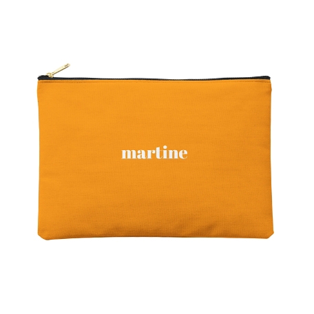 Colorful Name Zipper Pouch - Large - Yellow