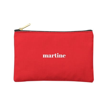 Colorful Name Zipper Pouch - Small - Red