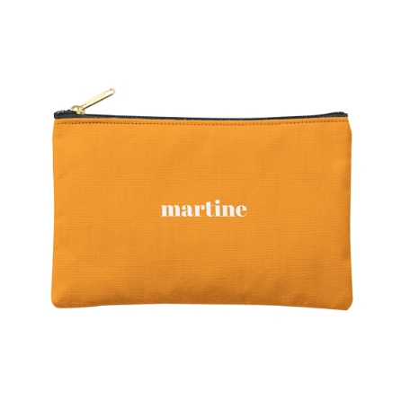 Colorful Name Zipper Pouch - Small - Yellow