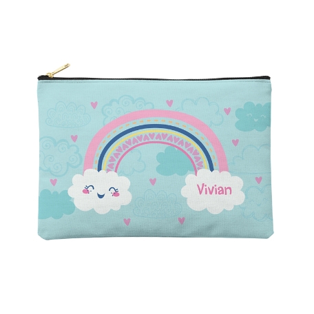 Fun Graphic Zipper Pouch - Rainbow - Large