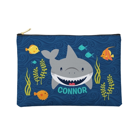 Fun Graphic Zipper Pouch - Shark - Large