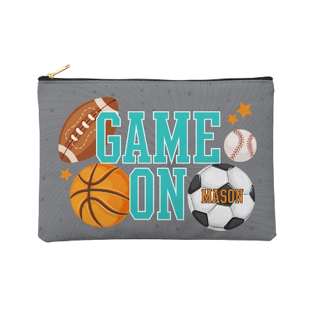 Fun Graphic Zipper Pouch - Sports - Large