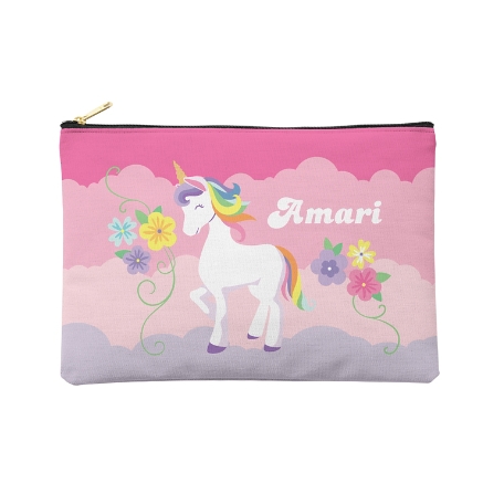 Fun Graphic Zipper Pouch - Unicorn - Large
