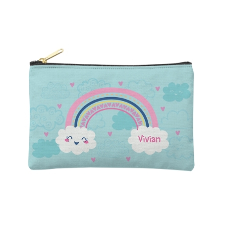 Fun Graphic Zipper Pouch - Rainbow - Small