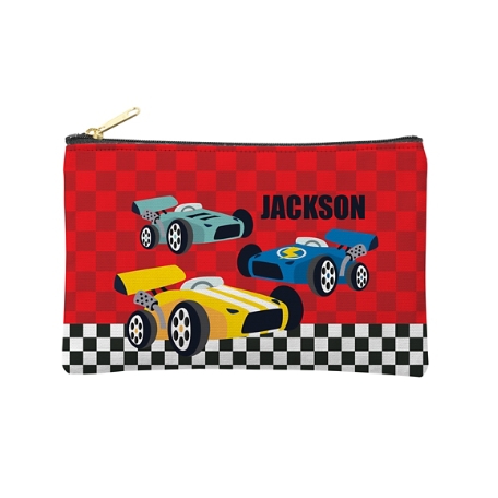Fun Graphic Zipper Pouch - Race Cars - Small
