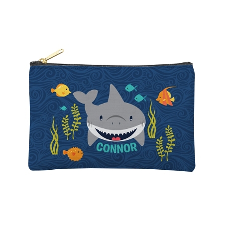 Fun Graphic Zipper Pouch - Shark - Small